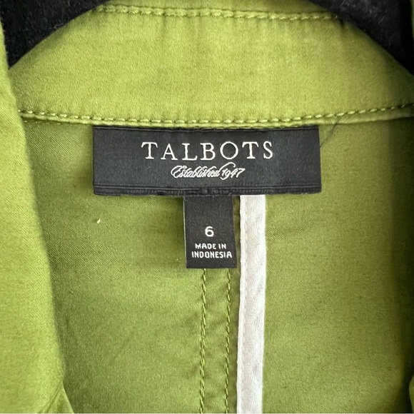Talbots Women’s Green Twill Blazer Jacket - Picture 4 of 9
